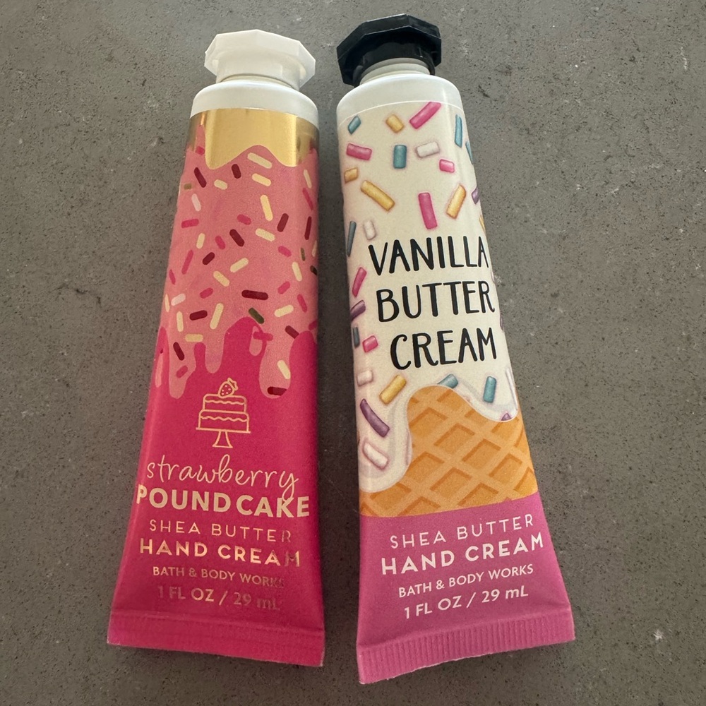 Bath & Body Works Shea Butter Hand Cream Duo - Strawberry Pound Cake & Vanilla